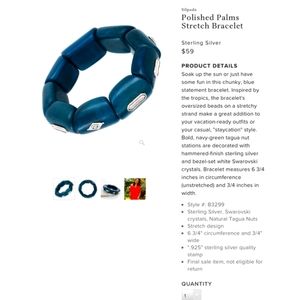 Silpada Palms Stretch Bracelet